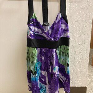 BCX Purple and Blue Top Sleeveless